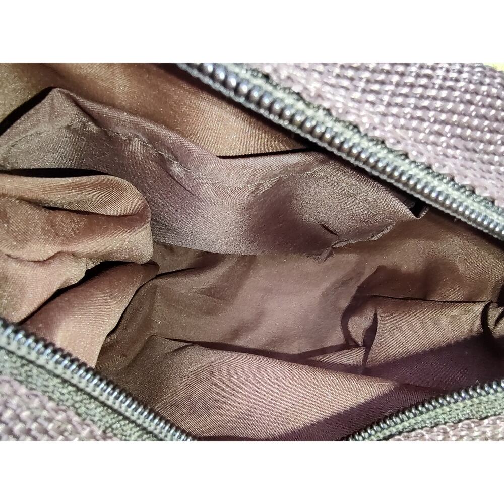 Small Square Coconut Shell Woven Handbag Purse - image 4